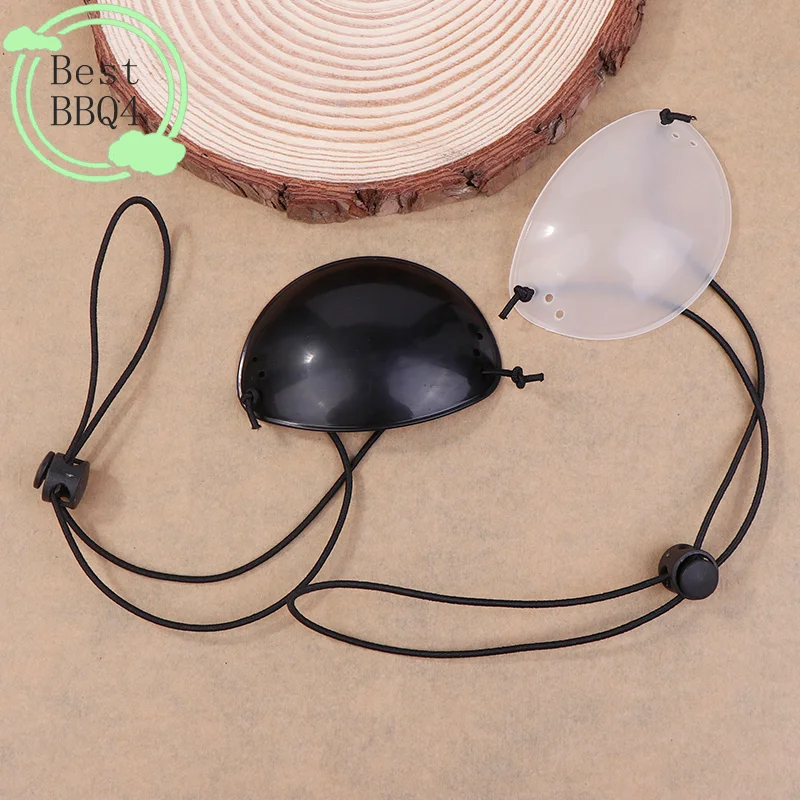 (BBQ4)Translucent Black Single Eye Protect Correction Children Monocular Eye Goggle Patch Amblyopia Blindfold One Eye Strabismus