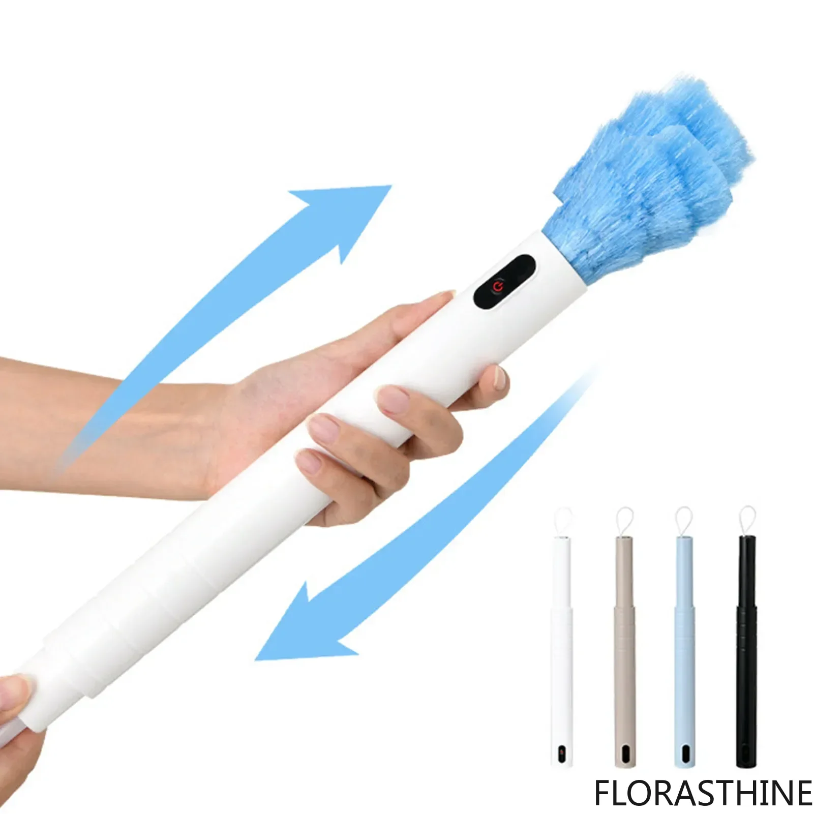 Rechargeable Electric Duster for Home Cleaning 360 Spin Feather Duster with Button Touch for Dust Removal Cleaner Accessories