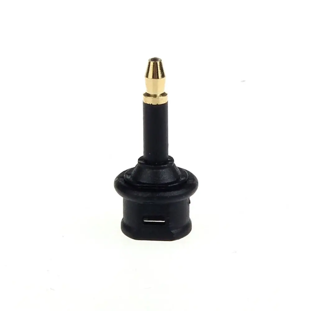Practical Newest Plastic Audio Useful Gold Plated Black 3Pcs Fiber Optic To 3.5mm Toslink Optical Adapter
