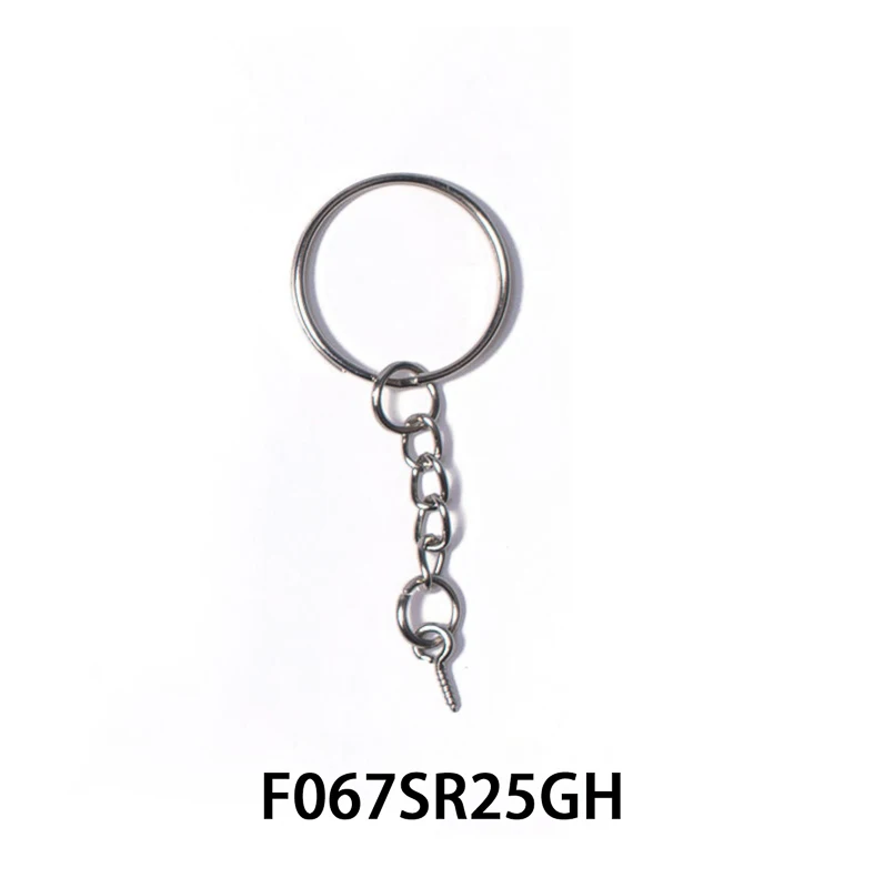 20pcs/lot Screw Threaded Eye Pins Keychain Split Ring Key Chains Keyrings  DIY Retro Fashion Keychains Accessories