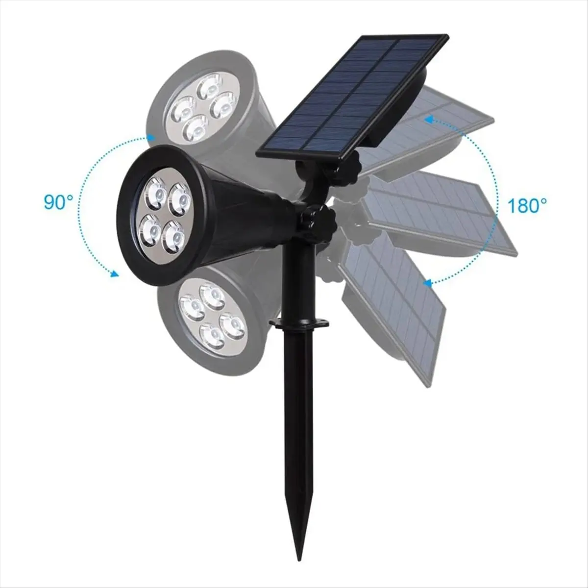 

HHTL 2PCS Led Solar Lights Solar Spotlight Waterproof Solar Wall Light Solar Garden Light Solar Lamp Outdoor