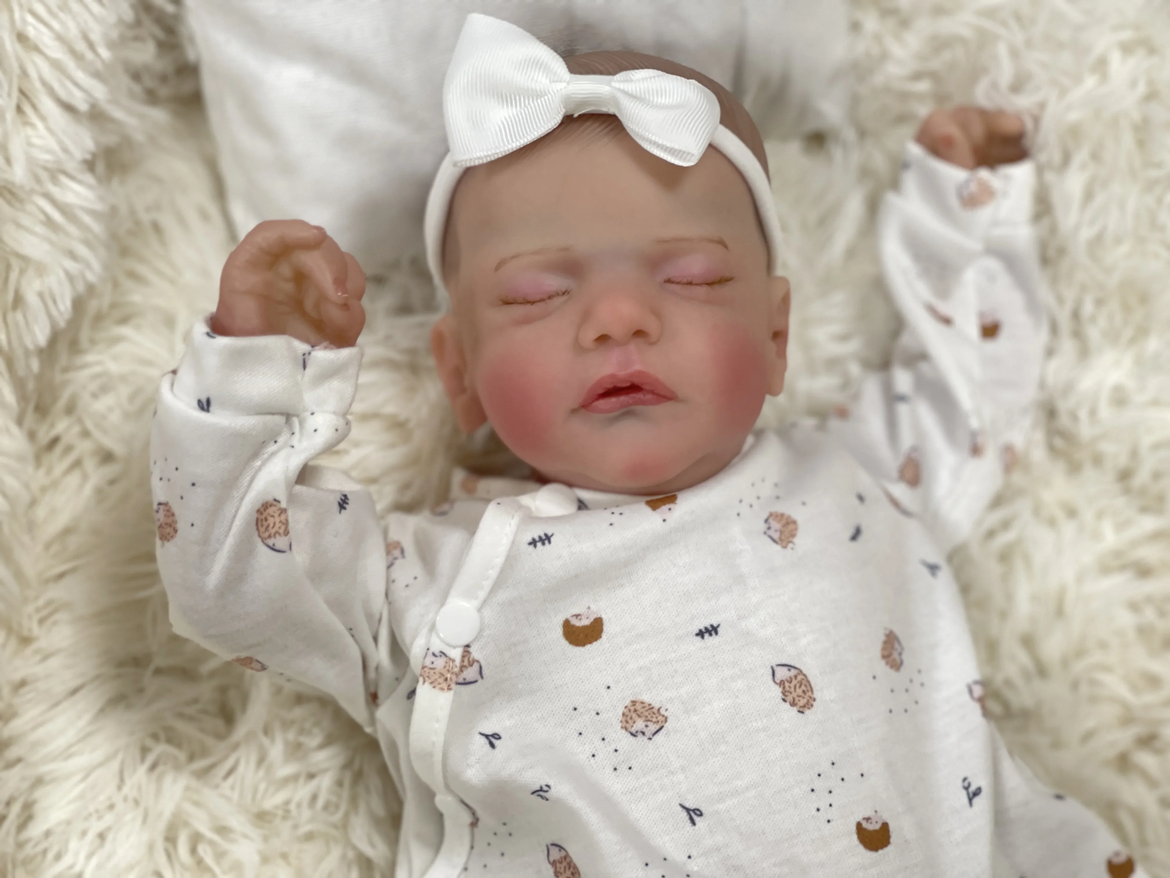 

45CM Sam Lifelike Newborn 3D Skin Hand Detailed Painted Skin Visible Veins Reborn High Quality Doll bratz doll