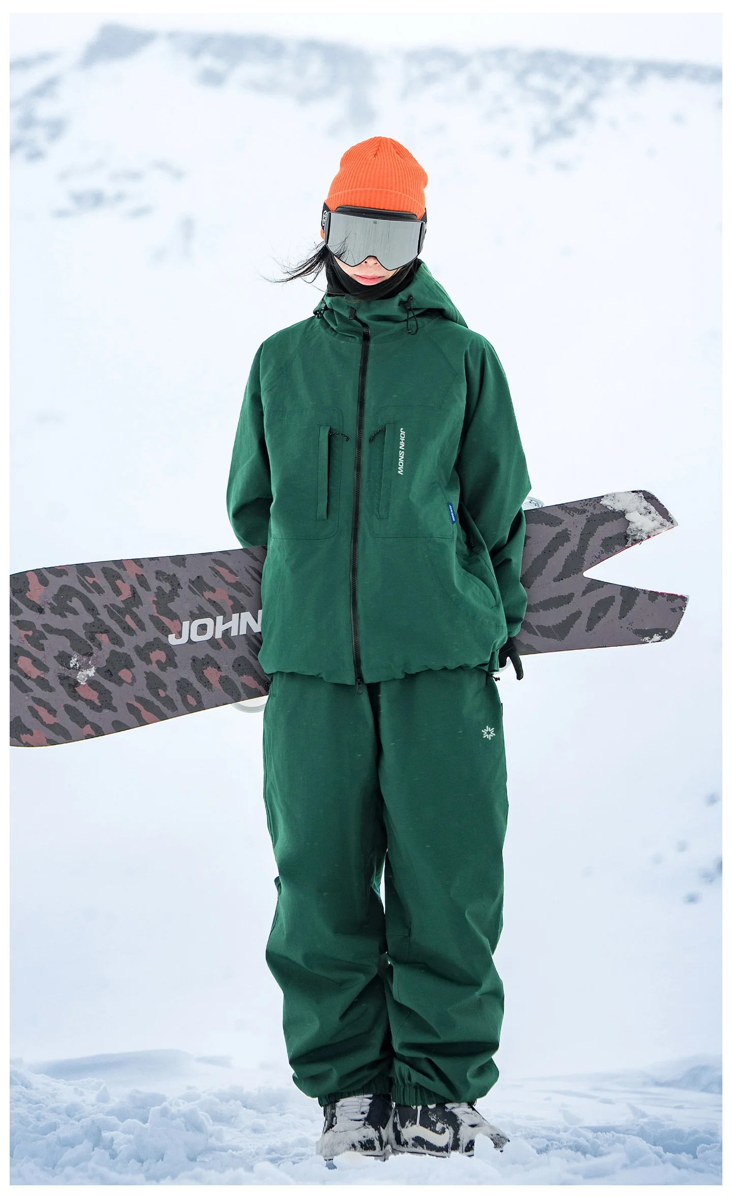 2026 John Snow Unisex 3L Vollständig Versiegelter Skianzug Wasserdicht Winddicht Warm Atmungsaktiv Ski- & Snowboard-Outdoor-Jacke und Hosen-Set – Detail 32