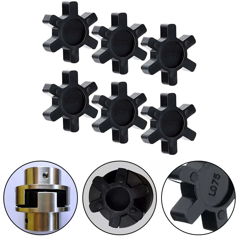 6PCS L075 Model L-jaw Coupler Insert L075 Flexible NBR Rubber Spider Insert Fits L-095 For Lovejoy L-Jaw Coupling Inserts