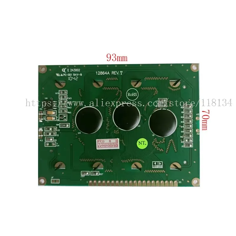 

12864A REV.T Lcd model WG12864A-TMI-V#A Lcdscreen
