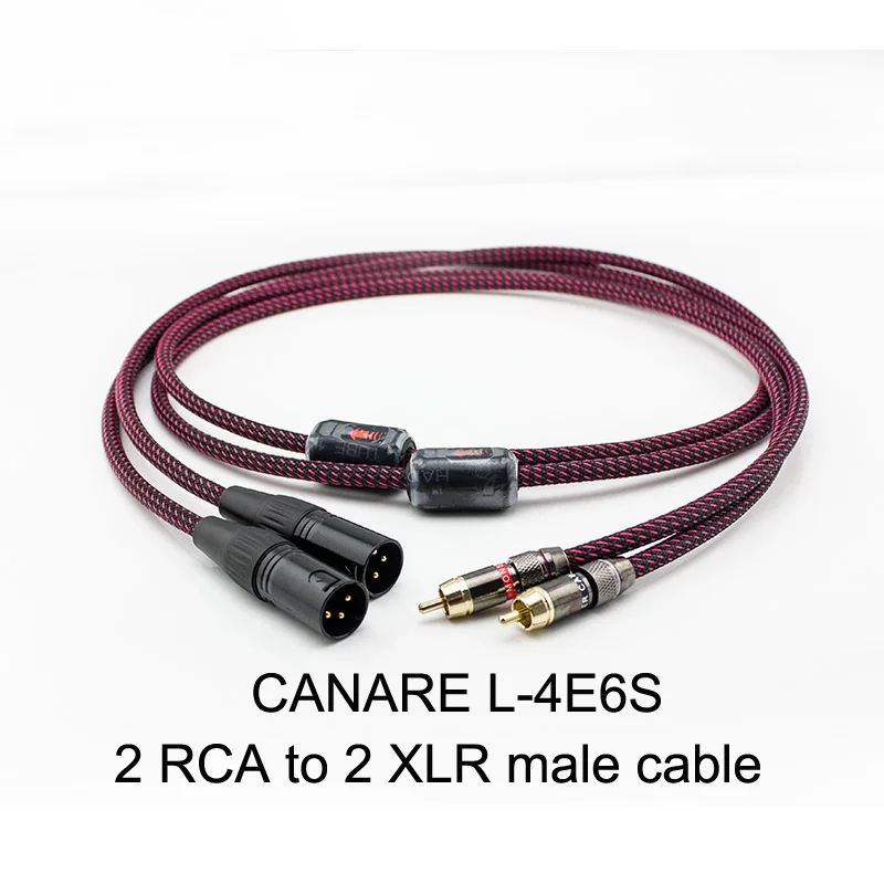 

1 Pair CANARE HIFI Dual RCA To 2 XLR Male/Female High-performance Audio Interconnect Signal Cable For Mixer Microphone Amplifier