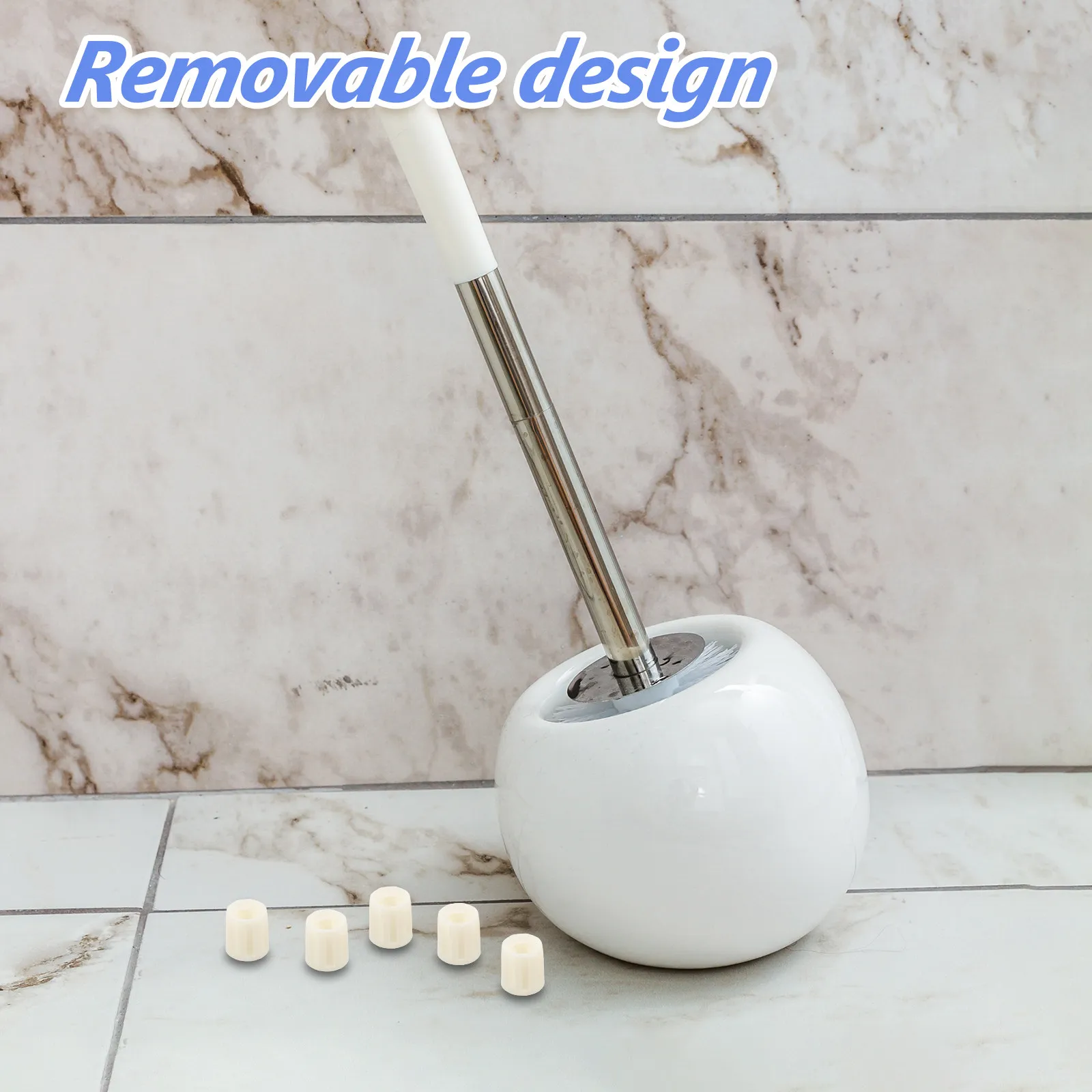 

10 шт. сменных гаек для ручки туалетной щетки, прочные пластиковые заглушки для съемных универсальных аксессуаров для туалетных щеток