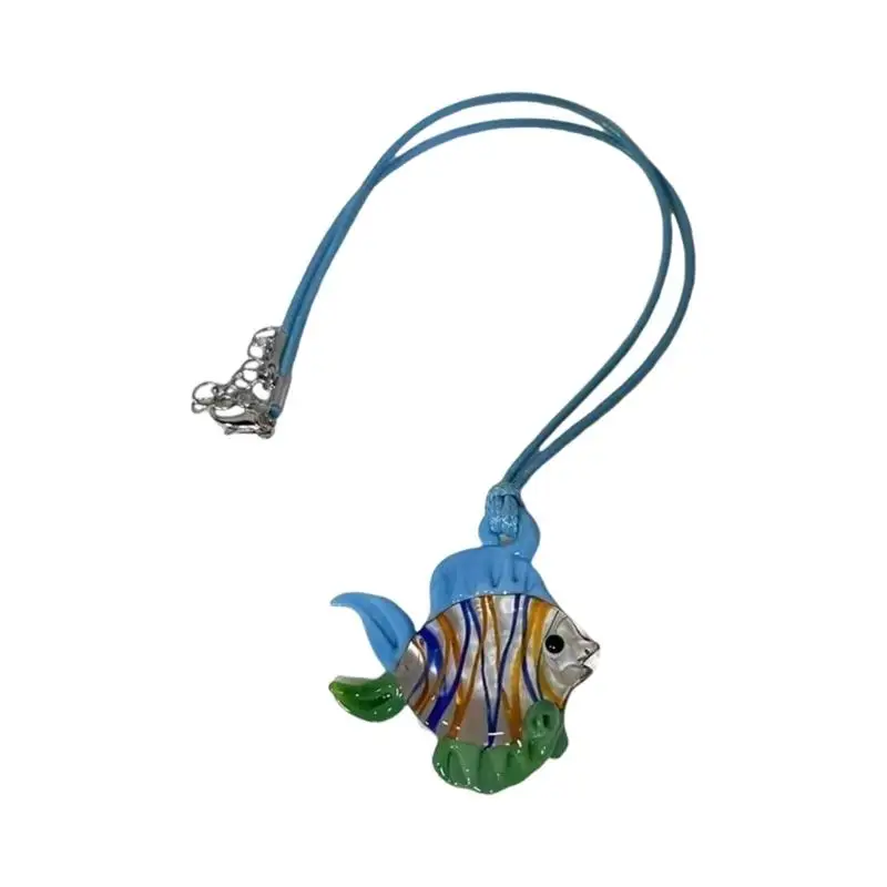 31BB Multifuntional Fish Necklace Adjustable Chain Necklace Elegant Pendant Necklace Suitable for Fashionable Lover Present