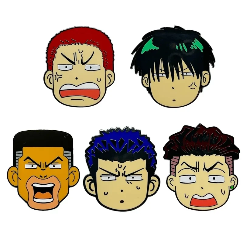 Japanese Cartoon Fighting Animation Enamel Lapel Pin Slam Dunk Collect Badge Jewelry Adorn Backpack Hat Collar Brooches