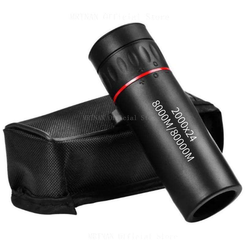 2000x24 HD Monocular Telescope Portable Zooming Focus Green Film Binocular Optical Hunting Tourism Scope For Outdoor