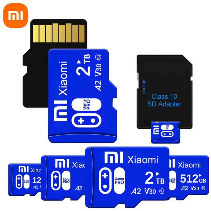 การ์ดหน่วยความจำ Xiaomi 2TB 128GB Class 10 V60 TF 1TB Mini SD การ์ด512GB ความเร็วสูงไมโคร TF SD การ์ด256GB สำหรับ Nintendo SWITCH