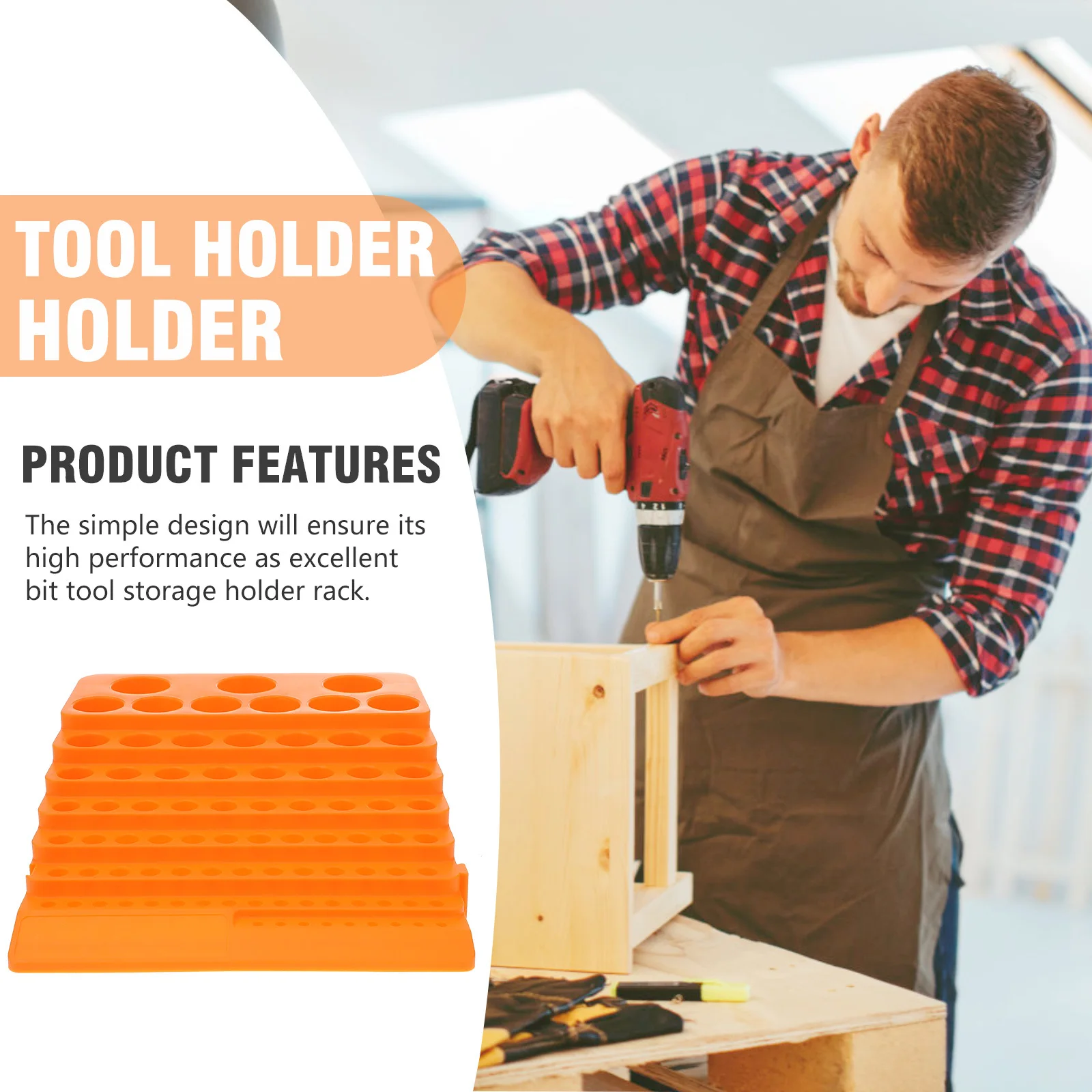 

Cutter Holder Durable Storage Tray For Drill Bits Tools Bit Drill Stand Organizer Case Tool Storage Box