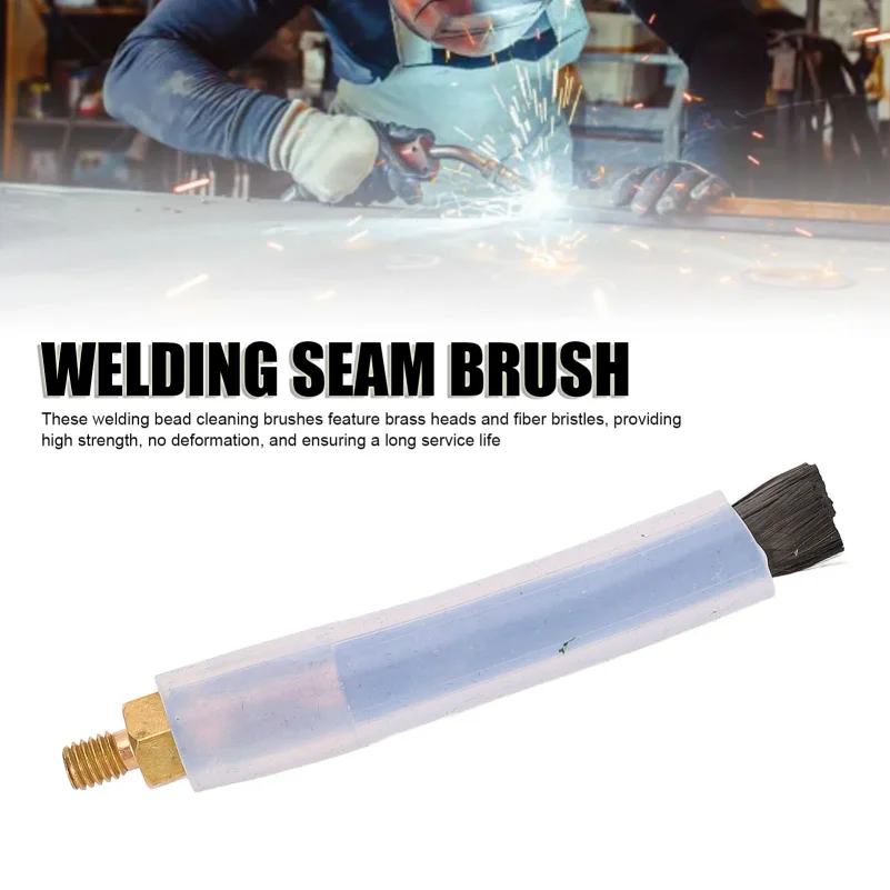 5PCS Welding Seam Processor Joint Cleaner Brass Head Fiber Brush for Bead Cleaning - Weld Bead Cleaning Brushes