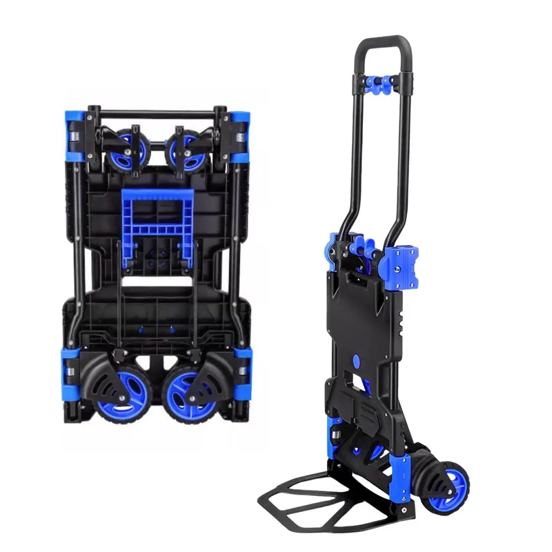 

Portable Flat Car Dual-use Household Cart Folding Portable Four Wheeled Flat Car Reverse Foam Cart