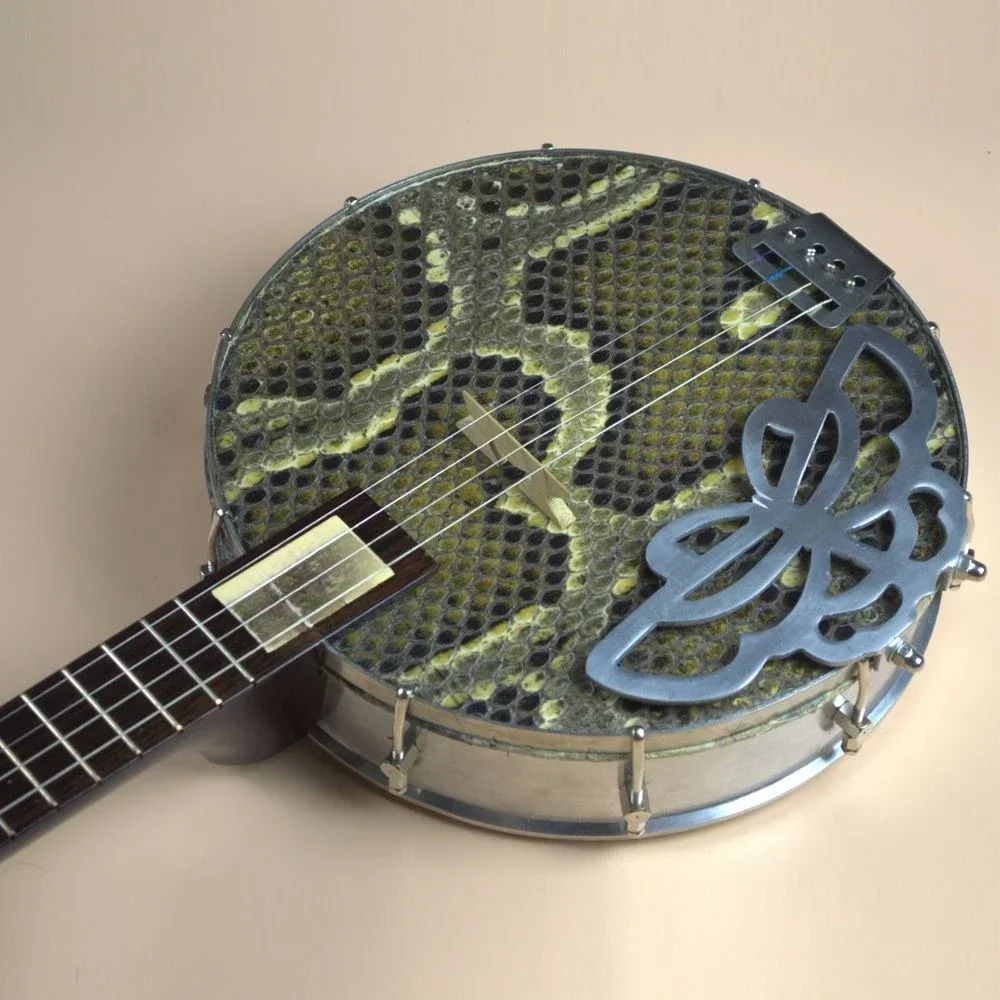 

Round side aid four-string Qin/butterfly/banjo