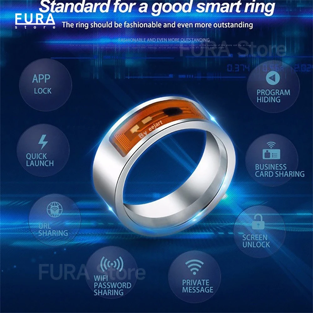 Nieuwe waterdichte multifunctionele draagbare slimme ring Slimme accessoire NFC Smart Ring ondersteunt alleen Android-telefoons