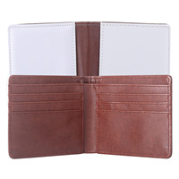 Sublimation Blanks Purse Bi-Fold Mens Pu Leather Flip Up Wallet Personalized Custom Print Sublimation Blank Wallets For Men