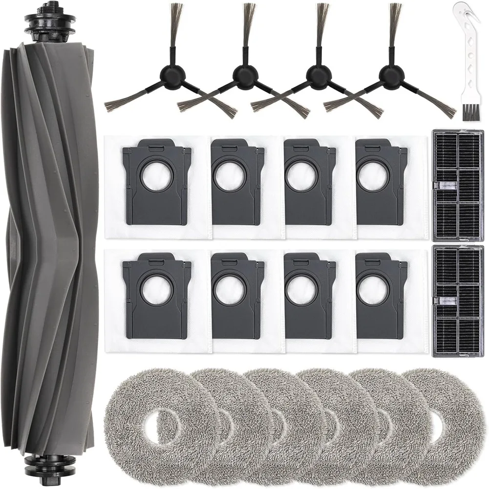【PASSIONE】Saco de Pó, Pano de Limpeza, Filtro HEPA, Escova Principal e Escova Lateral para Dreame L10s Ultra Gen 2/L10s Pro Ultra Heat/Mova E30 Ultra/X30 Ult