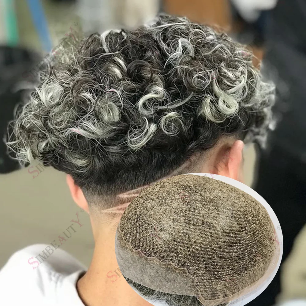 

Невидимый парик для волос 18 мм, афро-мужской вьющийся 1b65 1b80, серый, черный Q6, швейцарское кружево, искусственная основа, человеческие волосы, мужской капиллярный протез