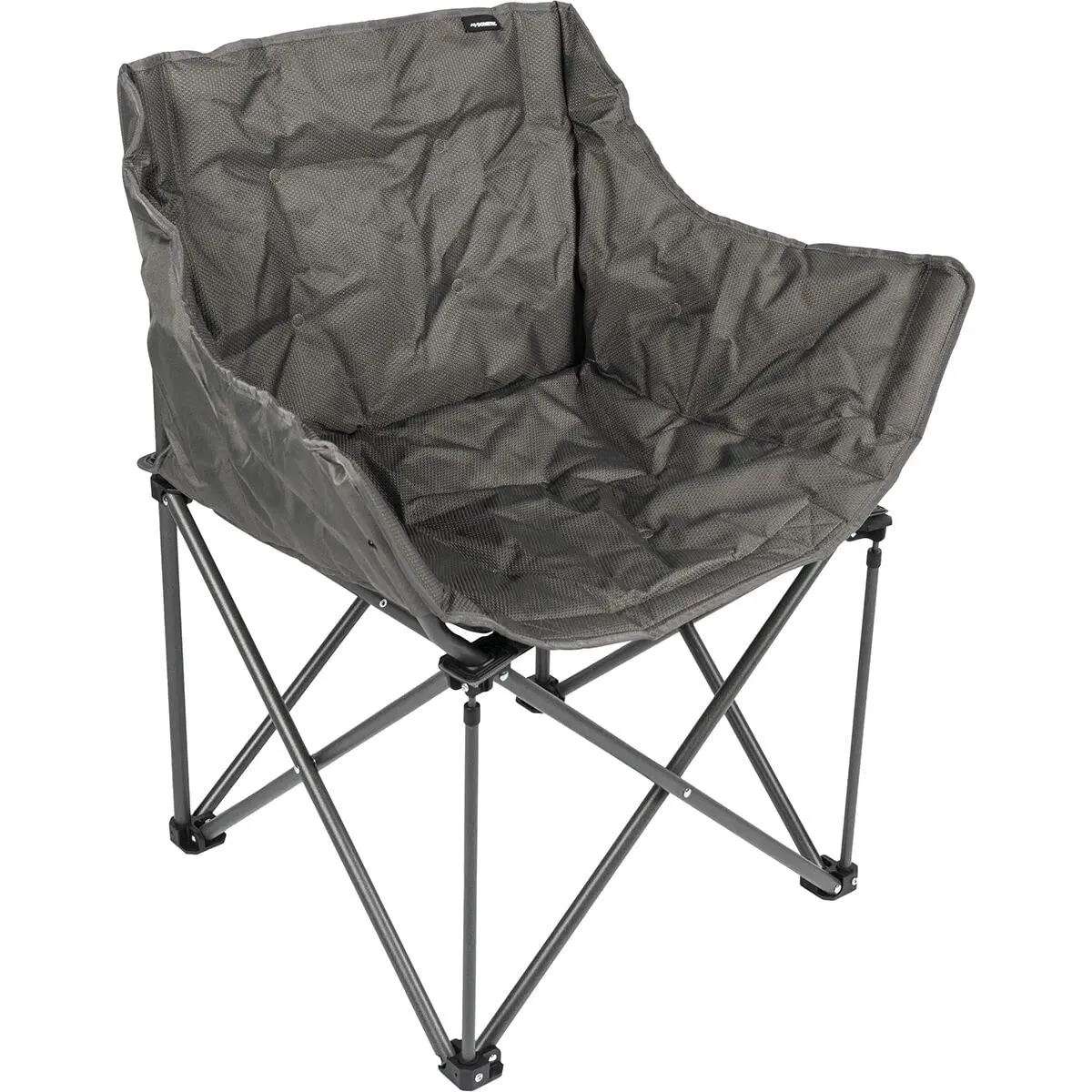 

Folding Camp Chair Portable Lightweight Tub Frame Grey Polyester Fabric Outdoor Hiking Picnic 180 Capacity, Customized