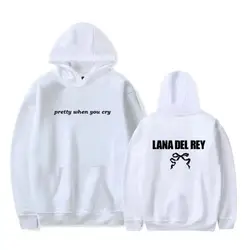 Lana del rey Pretty When You Cry Merch Hoodies Unisex Hooded Sweatshirt Casual Clothing