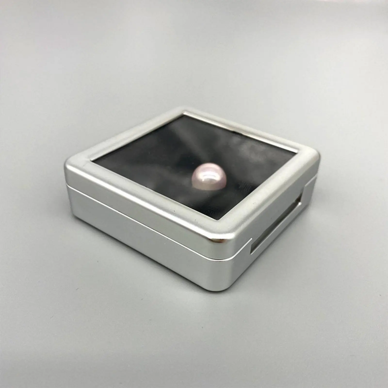 Crystal Display Box Small & Portable Transparent Lid Stone Holder Plastic Stone Case Versatile Use Mini Trinket Display Case