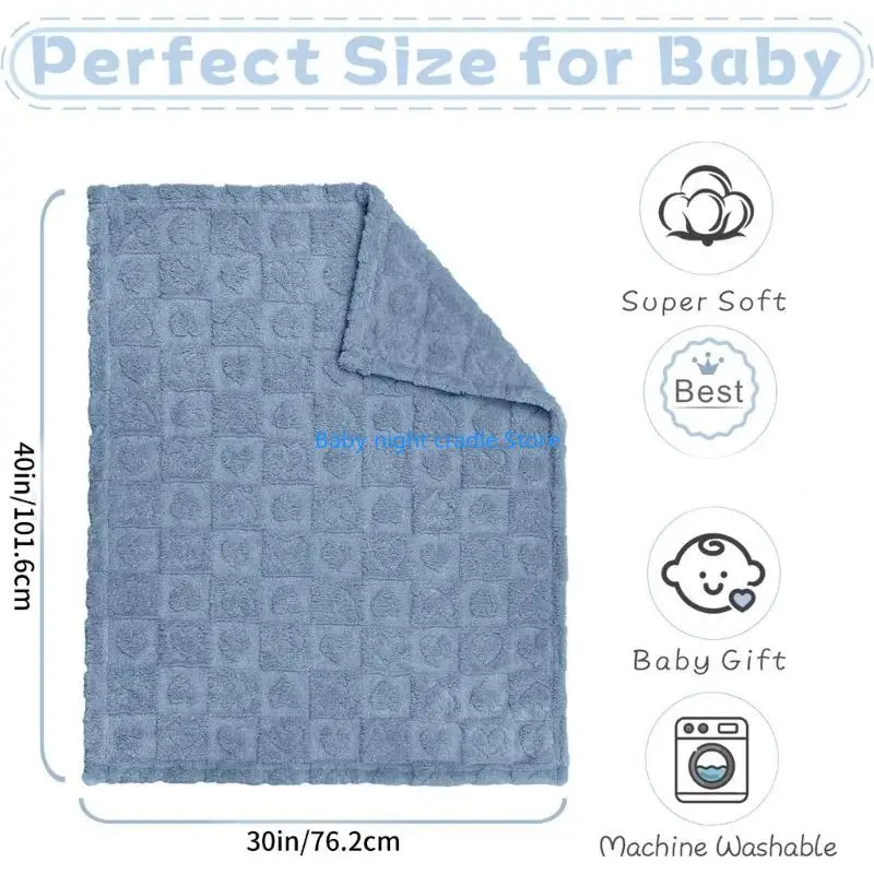 J2FF recibe manta para manta para niños pequeños con patrón corazón cuadros corazón