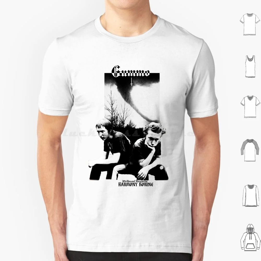 تي شيرت Gummo 6xl قطن تي شيرت رائع Gummo Harmony Korine 90s Springbreakers Kids Julien Donkey Boy Movie Arthouse Indie Tornado #1