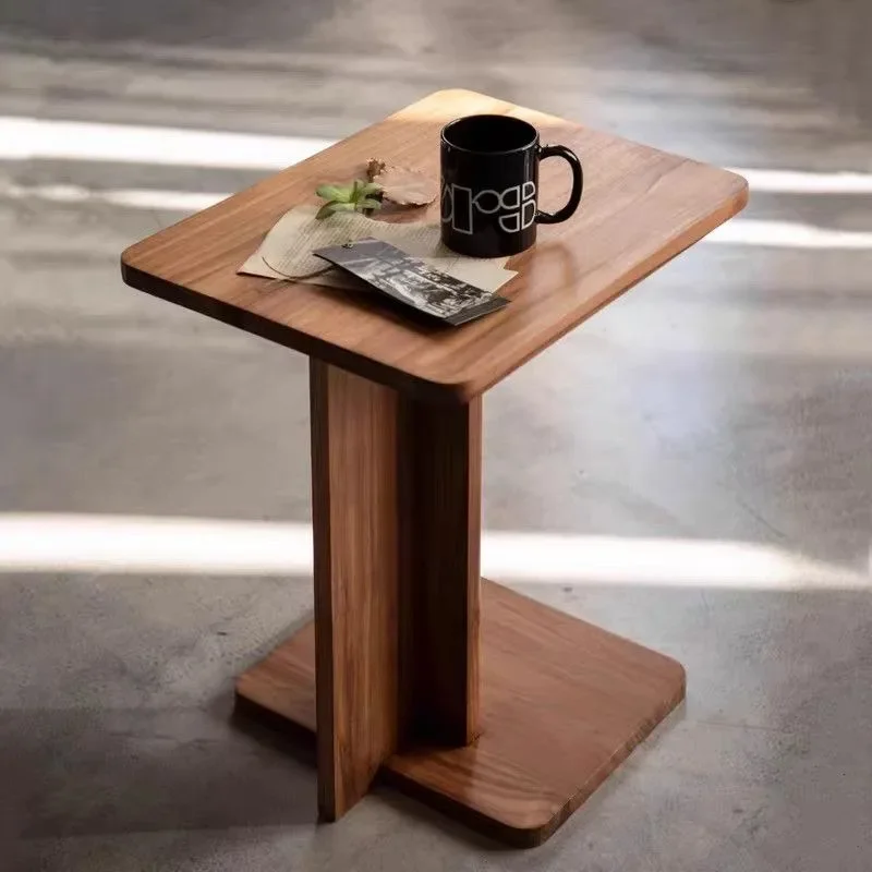 Creative Wooden Coffee Tables Bedside Cabinet Sofa Side Table Mobile Console Upright Nightstand Parlor Stand Drink Holder Home F