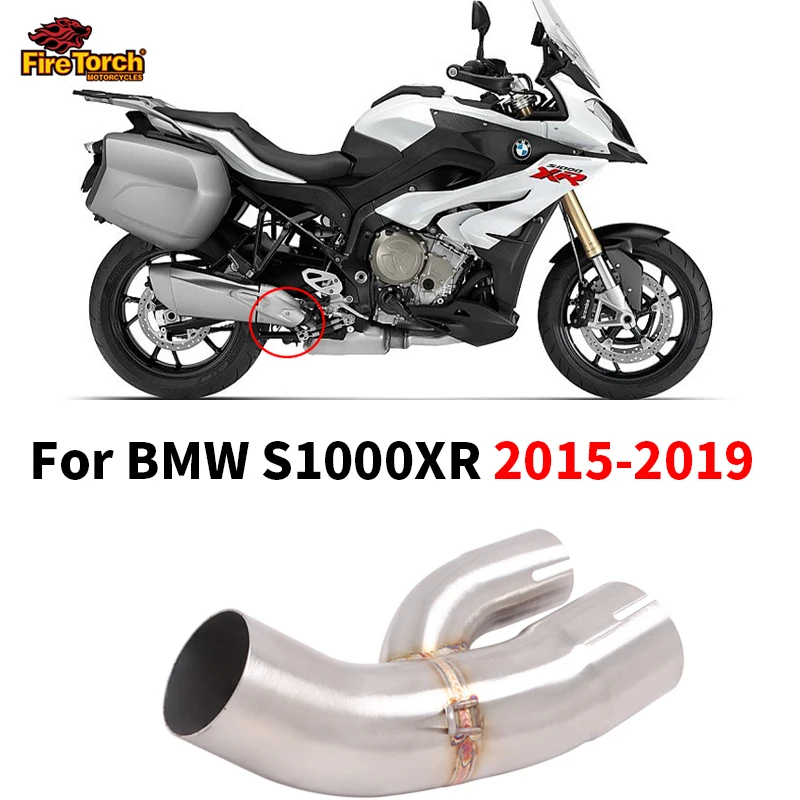 Надевается для BMW S1000XR 2015-2018 2019 мотоциклетная выхлопная система Escape, модифицированная трубка, соединение среднего звена, глушитель 51 мм