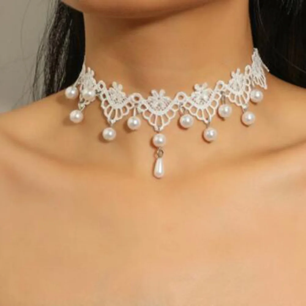 Fashion Black Lace Necklace Sexy Punk Style Personalized Clavicular Chain Lace Beautiful Jewelry Accessories Party