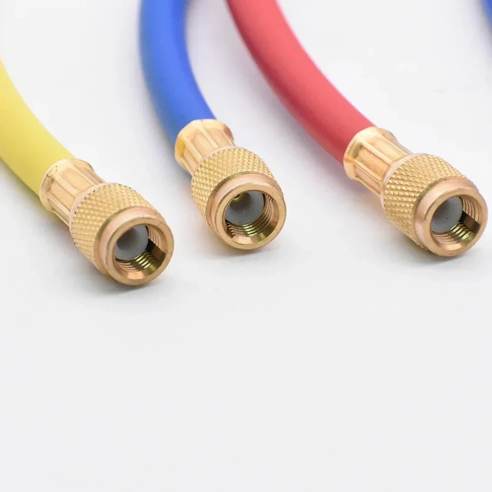 Imagem -06 - Kit de Tubo de Mangueira de Carregamento a c 0.9m3m Acessórios de Baixa Perda para R134a R12 R22 Medidor Coletor de ar Condicionado Refrigerante Sae