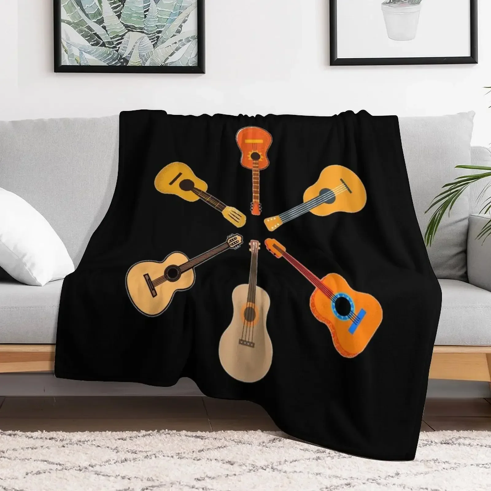

Guitar World Throw Blanket Summer bed plaid Blankets