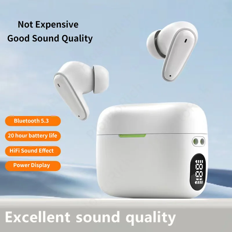 Bluetooth Earphone Mini Size Bluetooth 5.3 Power Display Call Noise Reduction Long Battery Life Play Game Touch Control Headset