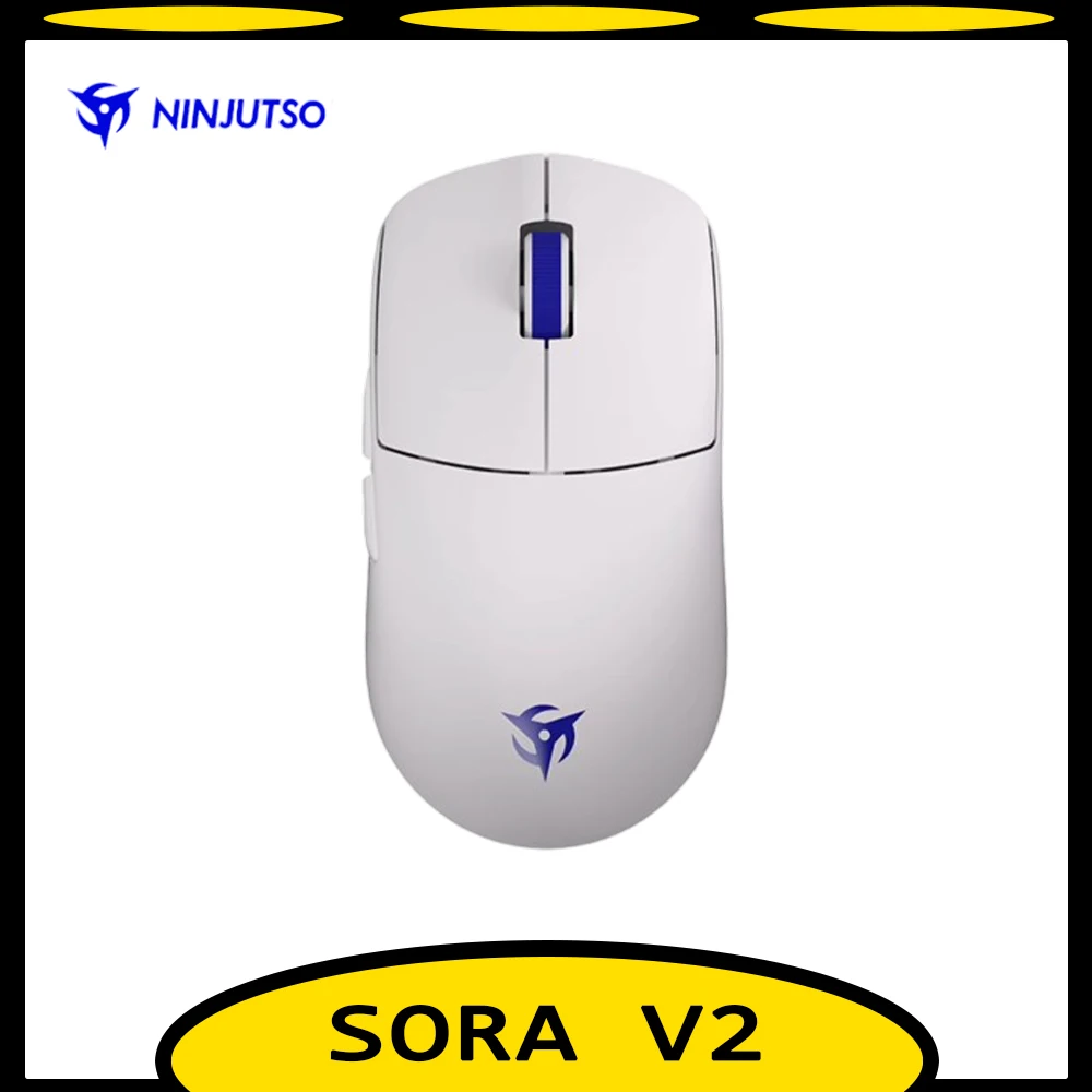 

NINJUTSO Sora V2 Wireless Mouse Three Mode Ergonomics Paw3395 8k Return Lightweight Custom Esports Mouse Pc Gamer Gifts