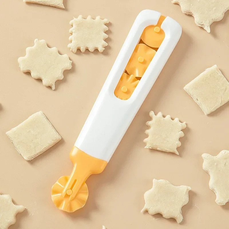 Dumplings Biscuit Roller Cookie Cutter Dough Circle Cutting Blade Pull Net Wheel Gift For Pizza Pastry Pie Crust Baking Tool