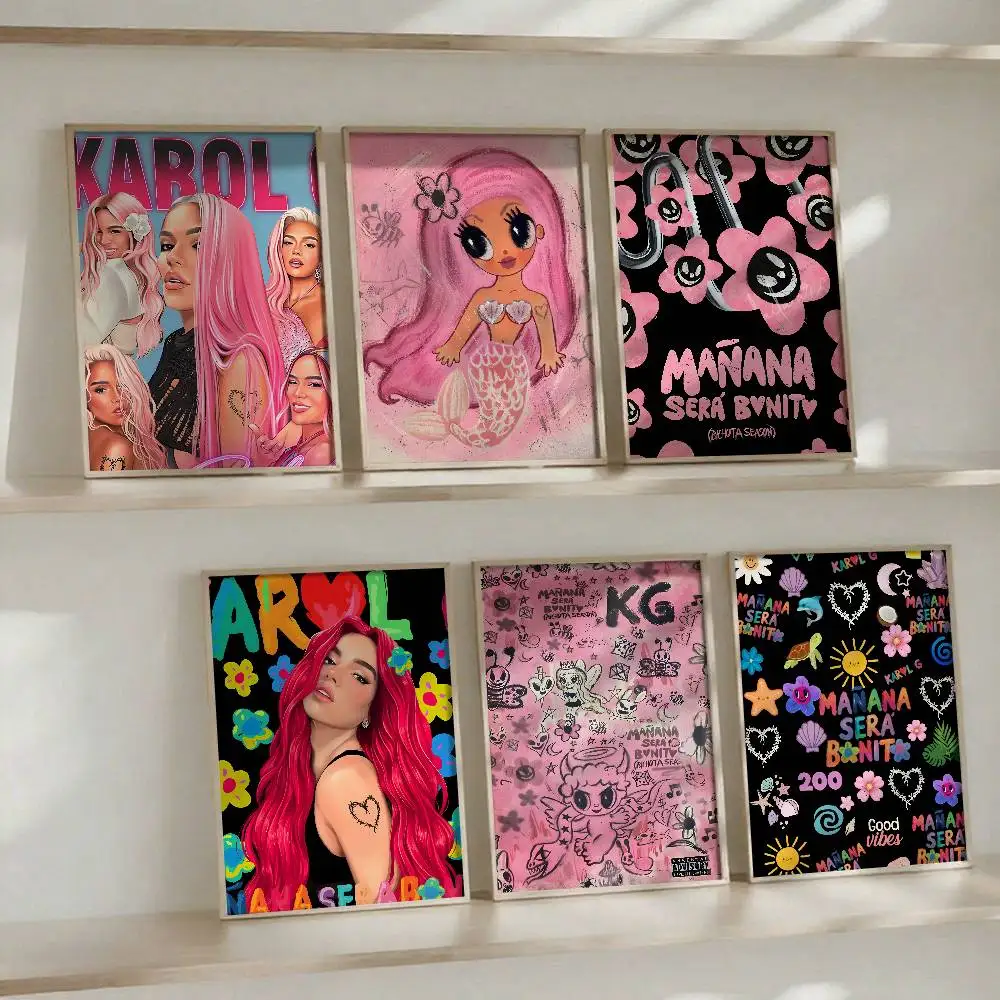 K-Karols G SINGER Posters High Quality Self-adhesive Wall Art Decorations Color Prints Sticky