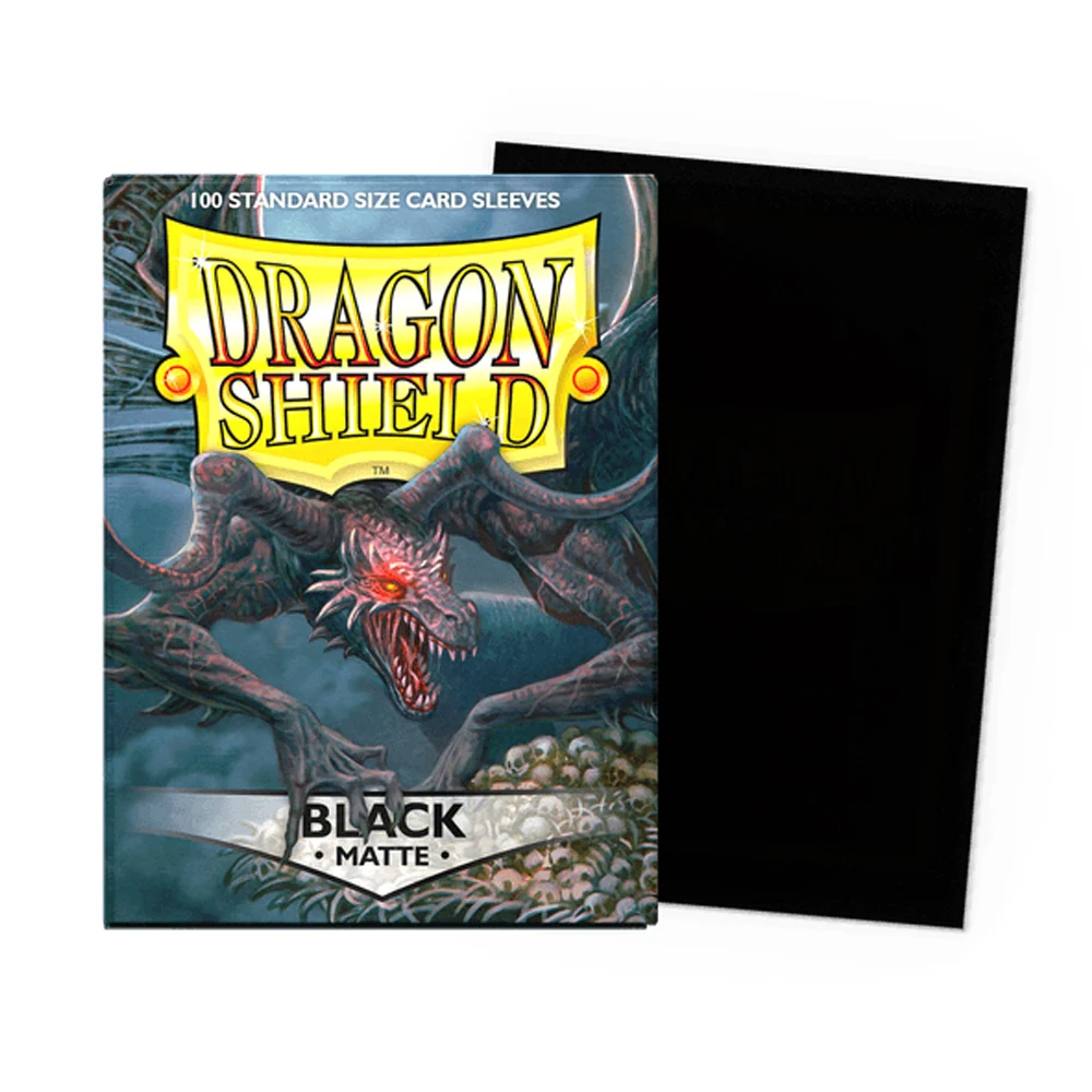 63x88mm card sleeves Dragon Shield Standard Matte Card Sleeves Black 100ct