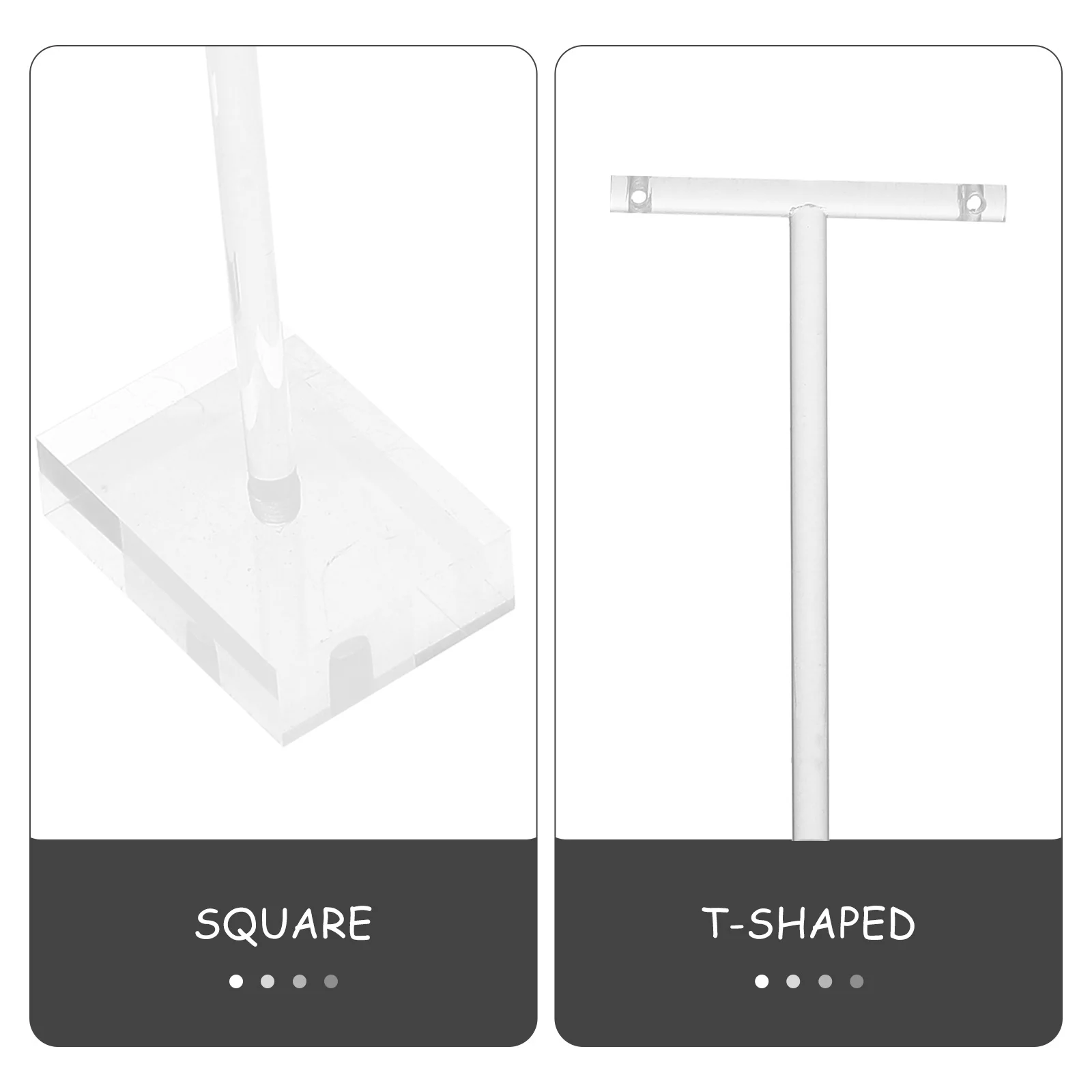 

4Pcs Earring Necklace Display Rack T-Shape Jewelry Organizer Stand for Earrings Ear Studs Storage Earring Holder Organizer