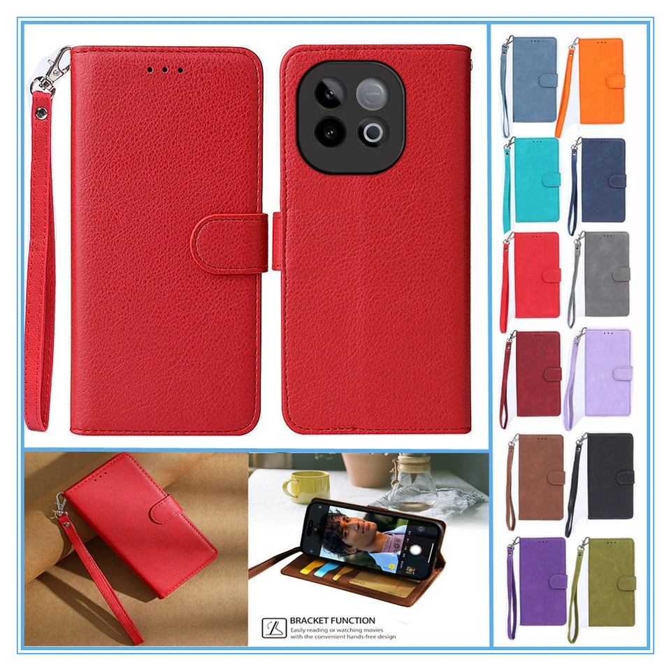 Wallet Case For iQOO Neo 10 Phone Flip Cover Leather Shell Coque