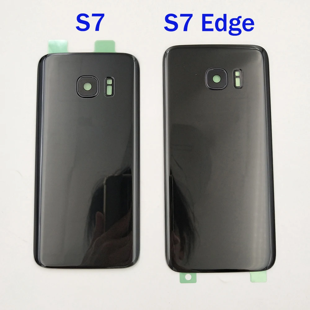 Задняя крышка аккумулятора для Samsung Galaxy S7, G930, G930F, S7 Edge, G935, G935F, задняя дверь, 3D стеклянная панель, корпус, Замена объектива камеры