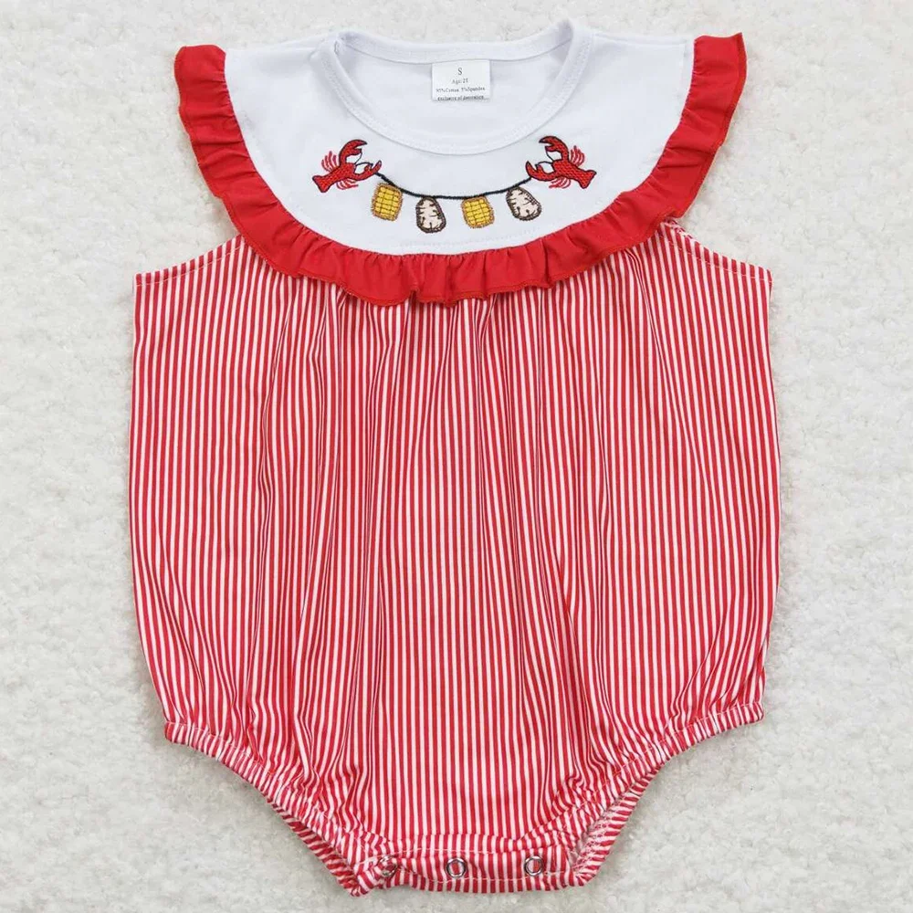 

Newborn Baby Romper High Quality Embroidery Short Sleeve Jumpsuit