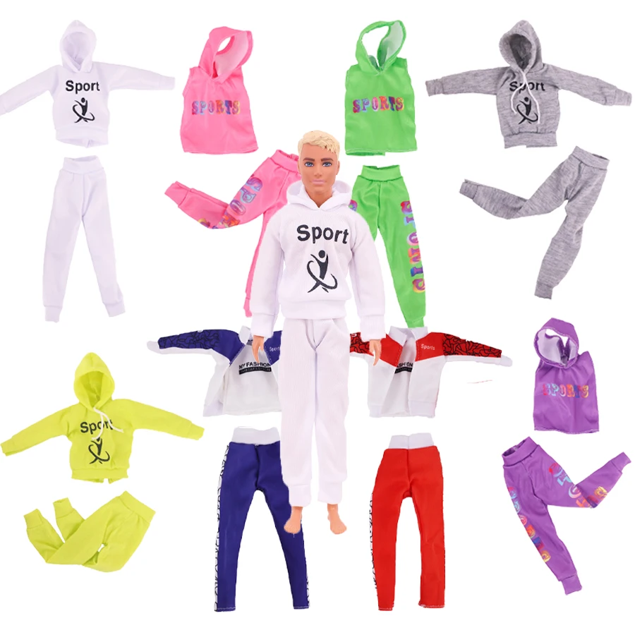 1 Set 30cm Ken Doll Clothes Sports Suit Daily Wear for Doll Boyfriend Ken Cloth 1/6 Doll Accessories Free Glasses Birthday Gift