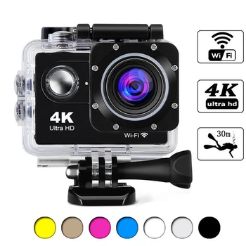 4k HD Mini Action Camera WiFi Remote Control Sports Camera Underwater Waterproof Video Recording Cameras Action Video Cameras