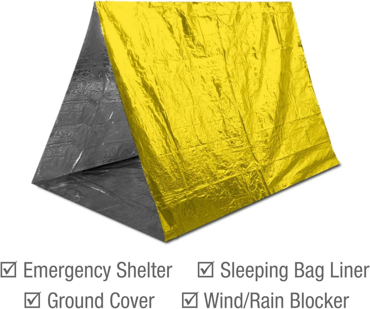 Notfalldecke Outdoor Survive Erste Hilfe Militär Rettungsset Winddichte wasserdichte Folien-Thermodecke für Camping – Detail 7