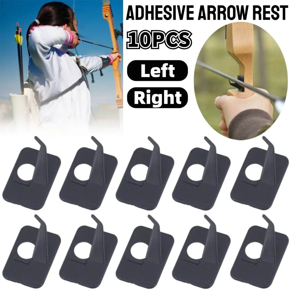 10pcs Plastic Self-Adhesive Arrow Rest Patches Right/Left Handed Archery Recurve Bow Rest Outdoor Hunting Shoot Accessories