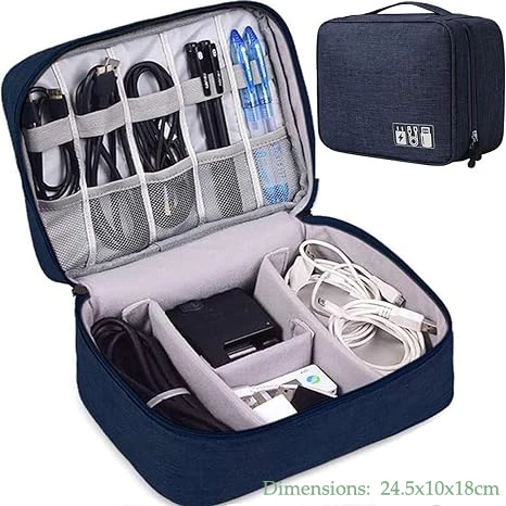 Draagbare reiskabel organizer case kabel opbergtas waterdichte digitale elektronische accessoires organizer voor USB-oplader plug