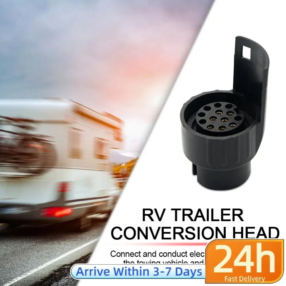 

Адаптер для прицепа с 7-контактного на 13-контактный разъем, медный, 12/24В, мини-конвертер для прицепов, караванов, автодомов