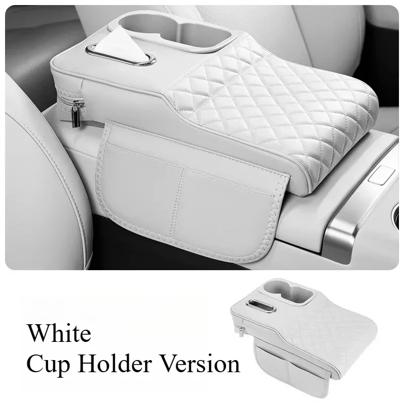 Car Armrest Box Height Increase Pad Tissue Box Water Cup Holder Storage for Honda Accord BREEZE CR V Civic Integra