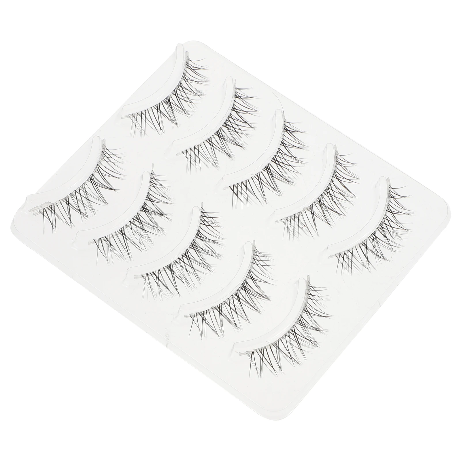 

5 Pairs False Eyelashes 3D Wispy Cat Eye Natural Look Fake Lashes Long Wearable Reusable Beauty Makeup Accessories